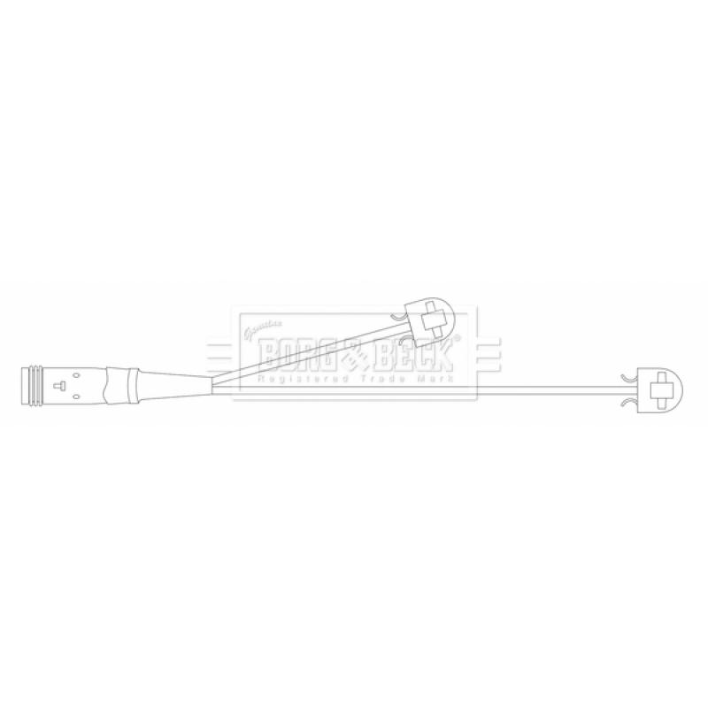 Contact d'avertissement, usure des plaquettes de frein BORG & BECK BWL3170 - Visuel 1