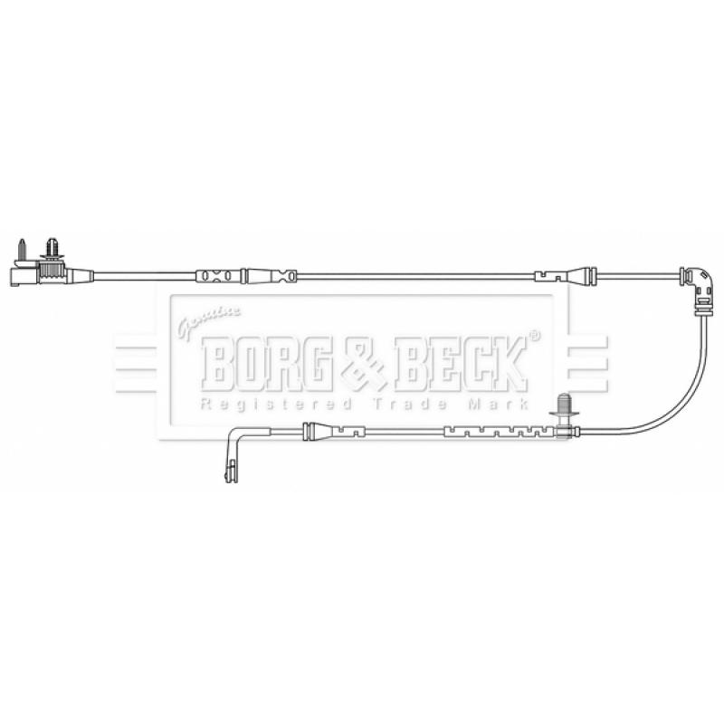 Contact d'avertissement, usure des plaquettes de frein BORG & BECK BWL3183 - Visuel 1