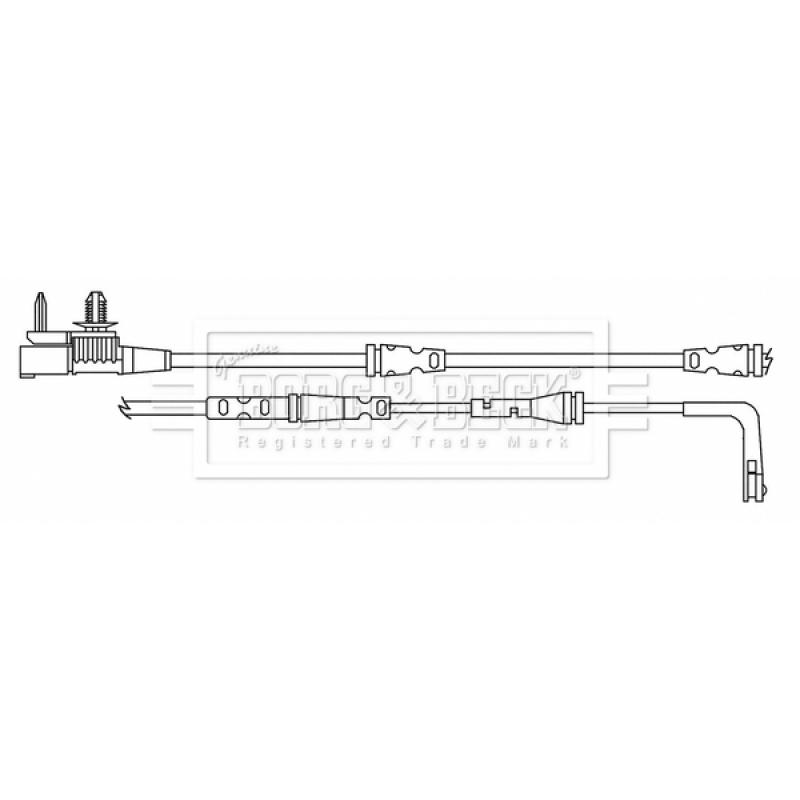 Contact d'avertissement, usure des plaquettes de frein BORG & BECK BWL3184 - Visuel 1