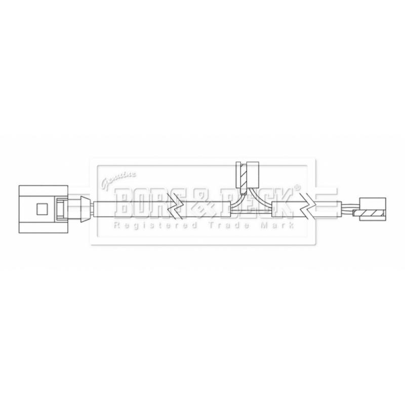 Contact d'avertissement, usure des plaquettes de frein BORG & BECK BWL3217 - Visuel 1