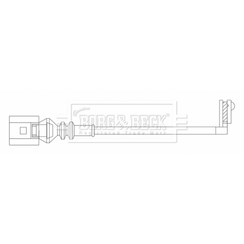 Contact d'avertissement, usure des plaquettes de frein BORG & BECK BWL3218 - Visuel 1