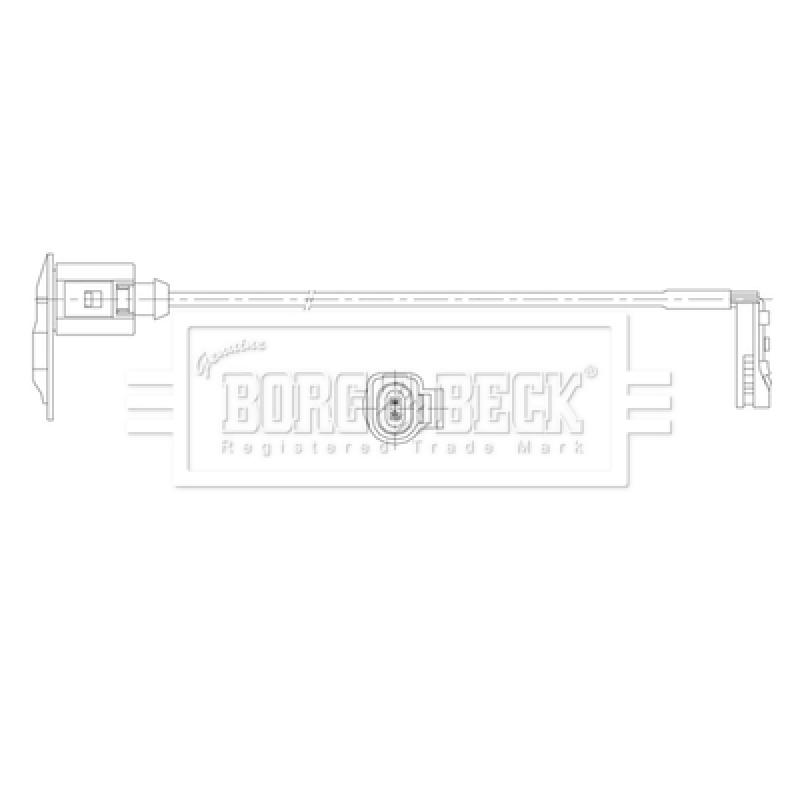 Contact d'avertissement, usure des plaquettes de frein BORG & BECK BWL3222 - Visuel 1