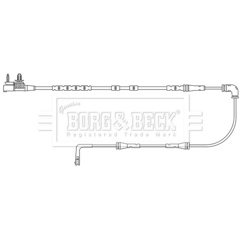Contact d'avertissement, usure des plaquettes de frein BORG & BECK BWL3228 - Visuel 1