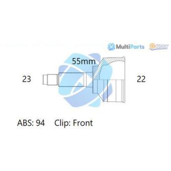 Embout de cardan avant (kit de réparation) ODM-MULTIPARTS 12-011620
