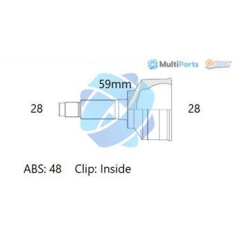 Embout de cardan avant (kit de réparation) ODM-MULTIPARTS OEM 1434481