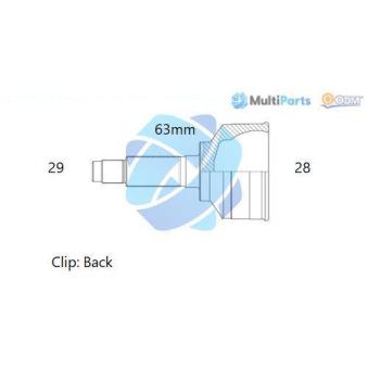 Embout de cardan avant (kit de réparation) ODM-MULTIPARTS OEM C92114EB0A Embout de cardan avant (kit de réparation) ODM-MULTIPARTS OEM C92114EB0A