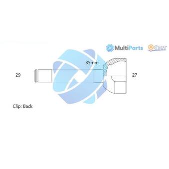 Embout de cardan avant (kit de réparation) ODM-MULTIPARTS 12-060145 Embout de cardan avant (kit de réparation) ODM-MULTIPARTS 12-060145