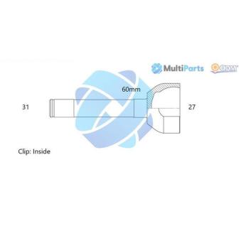 Embout de cardan avant (kit de réparation) ODM-MULTIPARTS [12-060146]