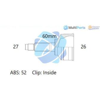 Embout de cardan avant (kit de réparation) ODM-MULTIPARTS OEM 4960026211