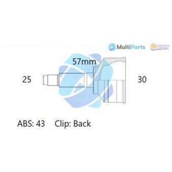 Embout de cardan avant (kit de réparation) ODM-MULTIPARTS 12-080695