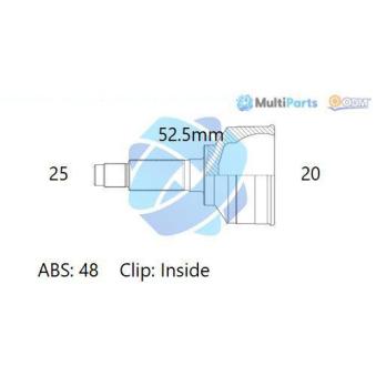Embout de cardan avant (kit de réparation) ODM-MULTIPARTS OEM 495001W000