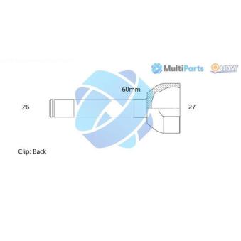 Embout de cardan avant (kit de réparation) ODM-MULTIPARTS OEM 4346029066