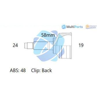 Embout de cardan avant (kit de réparation) ODM-MULTIPARTS OEM 4341052110