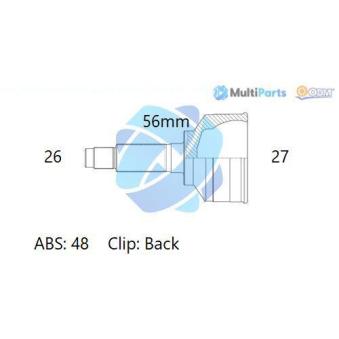 Embout de cardan avant (kit de réparation) ODM-MULTIPARTS OEM 4341032150 Embout de cardan avant (kit de réparation) ODM-MULTIPARTS OEM 4341032150
