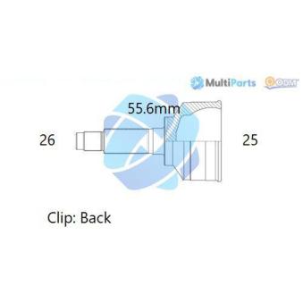 Embout de cardan avant (kit de réparation) ODM-MULTIPARTS OEM 4347079016