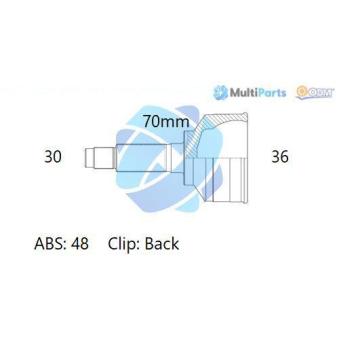 Embout de cardan avant (kit de réparation) ODM-MULTIPARTS 12-110001