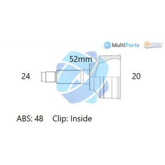 Embout de cardan avant (kit de réparation) ODM-MULTIPARTS OEM 4950007060