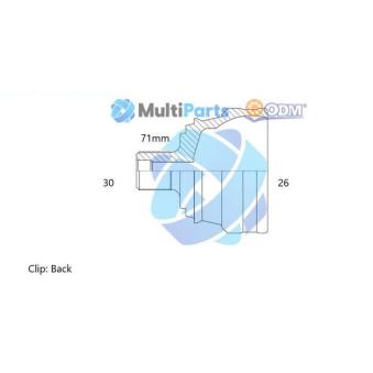 Embout de cardan avant (kit de réparation) ODM-MULTIPARTS 12-141476 Embout de cardan avant (kit de réparation) ODM-MULTIPARTS 12-141476