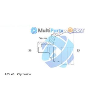 Embout de cardan avant (kit de réparation) ODM-MULTIPARTS OEM 9463379