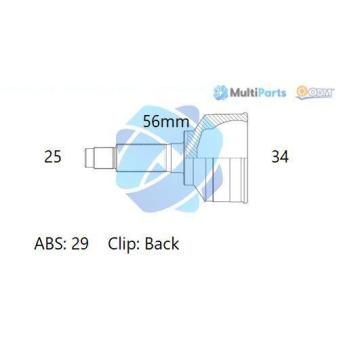 Embout de cardan avant (kit de réparation) ODM-MULTIPARTS OEM 32726W Embout de cardan avant (kit de réparation) ODM-MULTIPARTS OEM 32726W