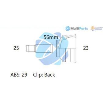 Embout de cardan avant (kit de réparation) ODM-MULTIPARTS 12-161757