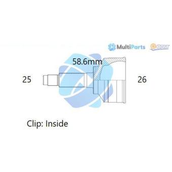 Embout de cardan avant (kit de réparation) ODM-MULTIPARTS 12-161948