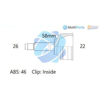 Embout de cardan avant (kit de réparation) ODM-MULTIPARTS 12-221348