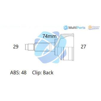 Embout de cardan avant (kit de réparation) ODM-MULTIPARTS OEM LR060383