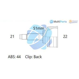 Embout de cardan avant (kit de réparation) ODM-MULTIPARTS 12-291447