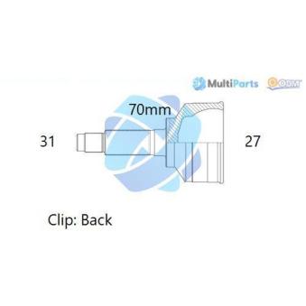 Embout de cardan avant (kit de réparation) ODM-MULTIPARTS OEM 391009620R