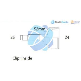 Embout de cardan avant (kit de réparation) ODM-MULTIPARTS OEM 8201030262