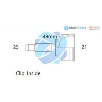 Embout de cardan avant (kit de réparation) ODM-MULTIPARTS OEM 7H0498103C