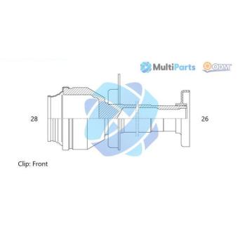 Embout de cardan avant (kit de réparation) ODM-MULTIPARTS OEM 7H0498104F