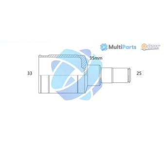 Embout de cardan avant (kit de réparation) ODM-MULTIPARTS [14-356065]