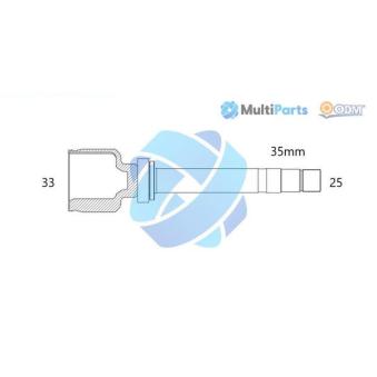 Embout de cardan avant (kit de réparation) ODM-MULTIPARTS OEM 55197722