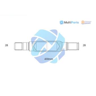 Arbre d'entraînement, différentiel ODM-MULTIPARTS OEM 495602P050