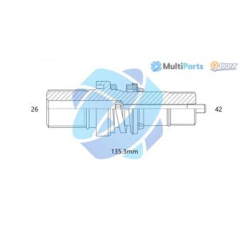 Arbre d'entraînement, différentiel ODM-MULTIPARTS OEM 0A5409355C