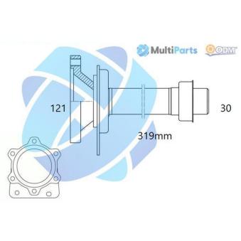 Arbre d'entraînement, différentiel ODM-MULTIPARTS [16-210120]