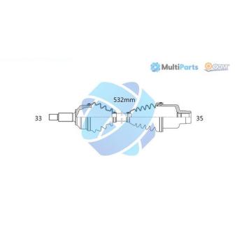 Arbre de transmission ODM-MULTIPARTS 18-001140