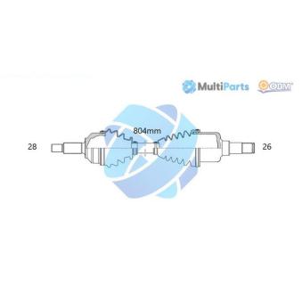 Arbre de transmission ODM-MULTIPARTS 18-012690