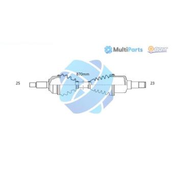 Arbre de transmission ODM-MULTIPARTS OEM 1059533