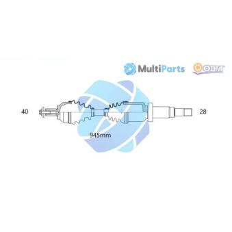 Arbre de transmission ODM-MULTIPARTS OEM 1675006