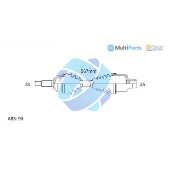 Arbre de transmission ODM-MULTIPARTS 18-052231