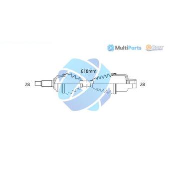 Arbre de transmission ODM-MULTIPARTS OEM GD752550XC