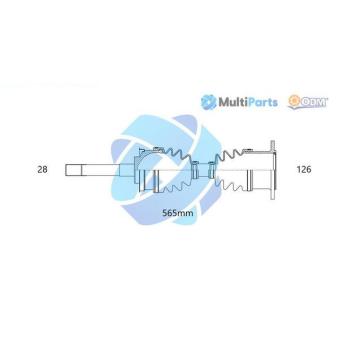 Arbre de transmission ODM-MULTIPARTS 18-063050