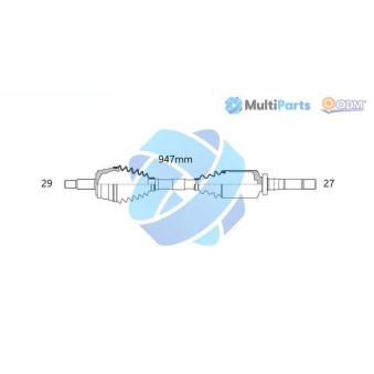 Arbre de transmission ODM-MULTIPARTS OEM 39100JD22C