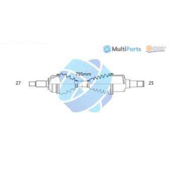 Arbre de transmission ODM-MULTIPARTS 18-073180