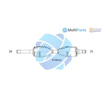 Arbre de transmission ODM-MULTIPARTS 18-081850