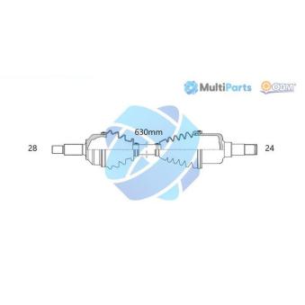 Arbre de transmission ODM-MULTIPARTS OEM 3272PT