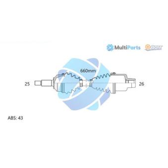 Arbre de transmission ODM-MULTIPARTS OEM MN156465